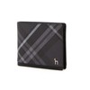 Hazzys (신세계센텀점)DUBLIN 블랙 체크 가죽 2단 반지갑 HJWA5E866BK (Duty Free)