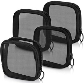 Mini Small Bag Coin Purse Mesh Zipper Pouch,Mini Mesh Travel Toiletry Bag, Mini Small Bag Coin Purse Mesh Zipper Pouch Mesh Makeup Bag Organizer Bags, Mesh Makeup Bag Mesh Travel Toiletry Bag (4)