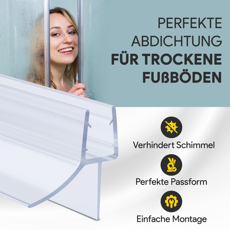 Shower Seal PVC Replacement Seal Shower Cubicle Bathroom Type 6