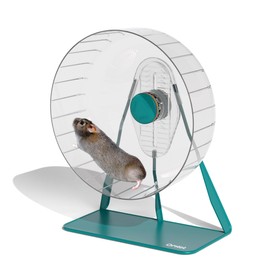 Omlet Silent Hamster Wheel with Stand | Freestaning, Large Hamster Wheel | Ideal for Use with Our Playpen | Perfect Height Needed for Little Backs to Fully Extend and Stretch