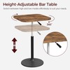 MAHANCRIS Bar Table, Height-Adjustable Pub Table 26.8-36.2 Inches, Cocktail Tables