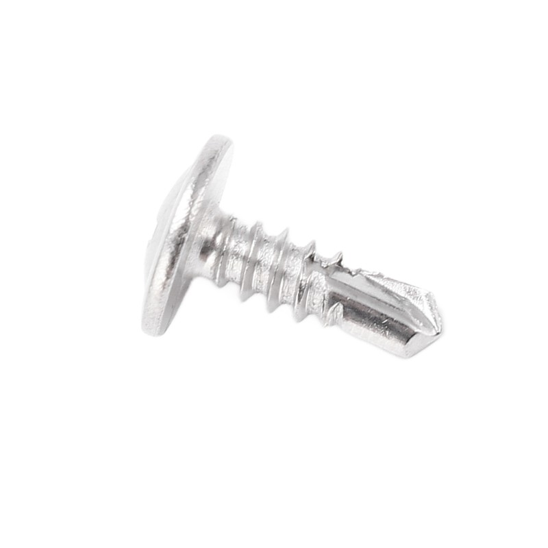 200Pcs Self Drilling Screw M4.2x13 Round Washer Head Stainless Steel