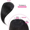 Dsoar Clip in Side Bangs Real Human Hair Bang Natural