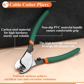 LEONTOOL Cable Cutter, Wire Cutter, Wire Stripper, Cable Stripper, Wiring Molding Cutter, Cable Handy Cutter, Small, Lightweight, Total Length, 65.0 inches (165 cm), Anti-Slip Handle, Double-edged, Multi-functional, Cutable, Coaxial Cable Peeling, Copper