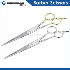 ODM 2 Barber Hair Cutting Scissors Shears Hairdresser 7.5'' Silver & Gold Plated ICE