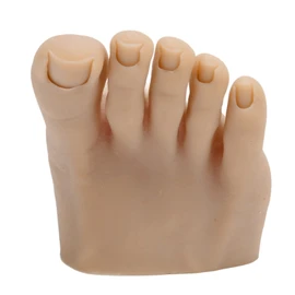 Práctica de Modelo de pie Falso, Silicona Suave pie Falso Herramienta de prótesis de Herramientas de manicura con la Mitad del pie de diseño, para Las uñas Consejos de Formación (Bien)