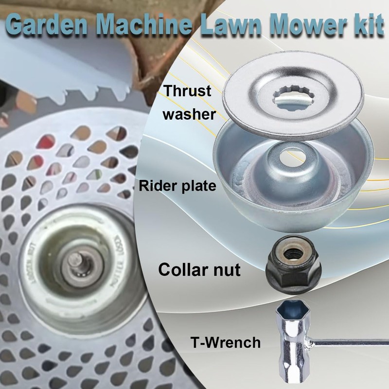 Qiuwanzia Garden Machine Lawn Mower kit Blade Adapter Kit for