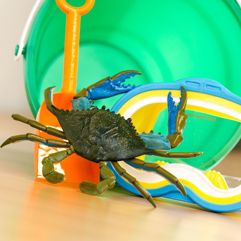 Safari Ltd. Blue Crab Figurine - Realistic 7" Model Figure