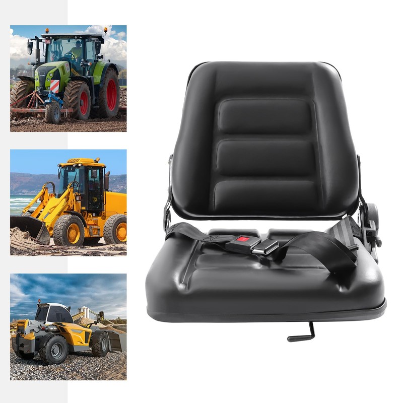 Universal Forklift Seat,Adjustable Backrest,Full Suspension Seat Replacement for Clark Cat