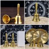 MAGICLULU Mini Brass Altar Bell with Pentagram Pattern Multi Functional