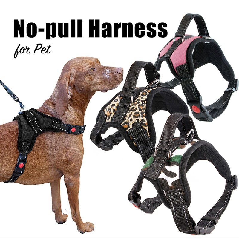 No-Pull Dog Harness, Adjustable Outdoor Pet Vest, Reflective Oxford Material,