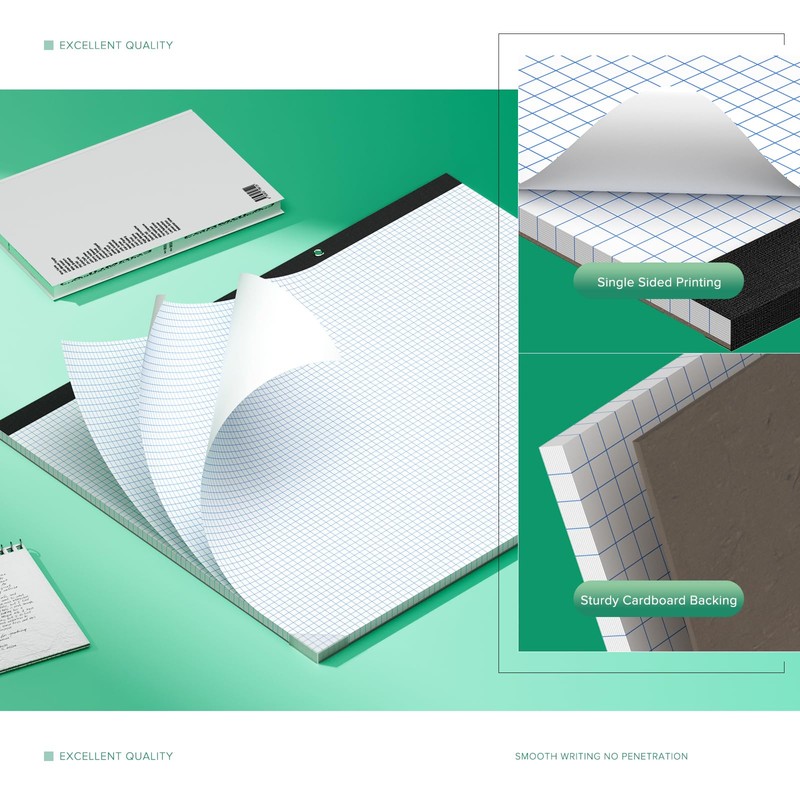 Large Engineering Graph Paper 22x17, 50 Sheets Extra Large Graph