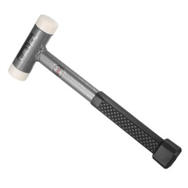 HARFINGTON 16oz Dead Blow Mallet 11.02" Double-Faced Nylon Head Alloy Steel Grip Non-Recoiling Mallet for Home Improvement Polished Surfaces Building Materials Equipment Installation, Black