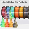 MIKA3D 6 Spools Bicolor Dual Color 1.75mm 3D Printer Filament