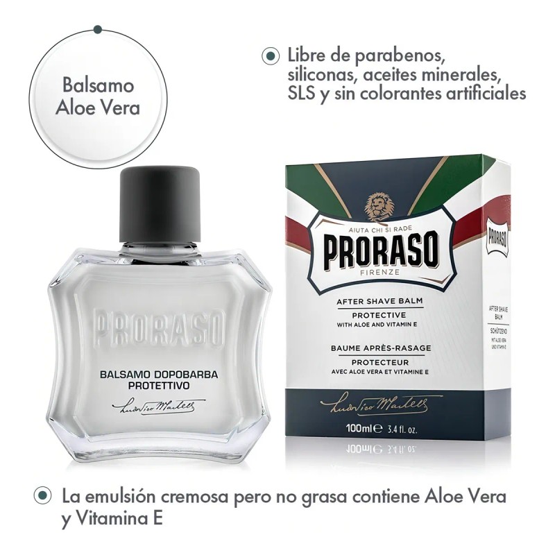 Proraso Balsamo Para Despues De Afeitar Aloe Vera Fragancia Menta