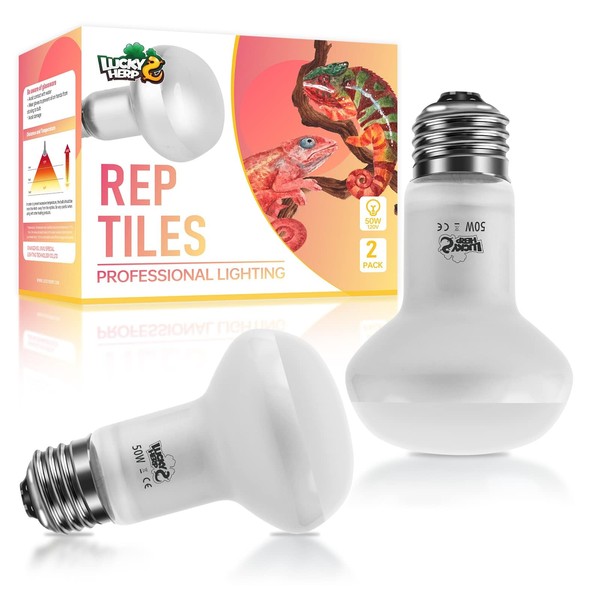 LUCKY HERP Reptile Heat Lamp Terrarium, UVA Lamp Turtle 50