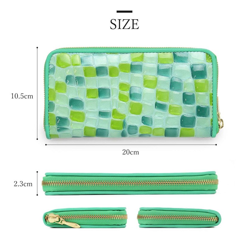Blanpom rp-1001 Stained Glass Style Long Wallet, Women's, Made in