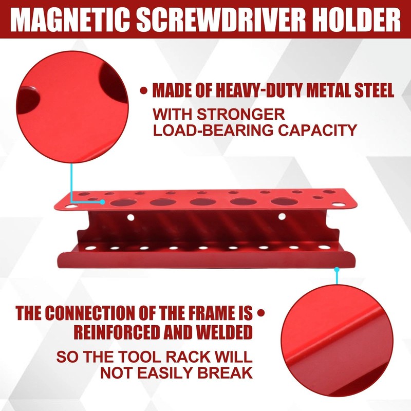 SPEEDWOX Magnetic Screwdriver Holder Heavy Duty Pliers Metal Screwdriver Organizer