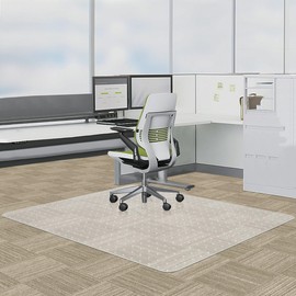 HOMEK Large Office Chair Mat for Hardwood Floor- 46" x 72" Clear Computer Desk Chair Mat for Hard Wood/Tile Floors, Easy Glide Plastic Mat for Under Office Chairs on Hardwood for Work & Home