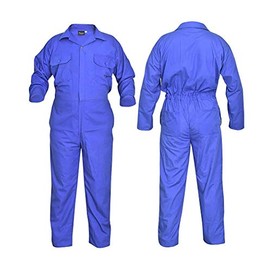 SHYNE KILTS U.K Royal Blue Men's Coverall Overalls Boiler Suit Coveralls Work Wear Mechanics Boilersuit (XL)