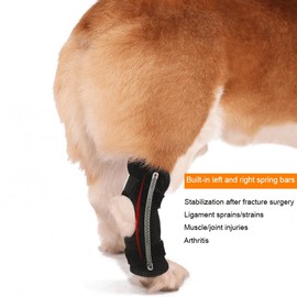 Anosiar Dog Rear Leg Hock Brace, Pair of Canine Dog Leg Joint Wraps Compression Brace Protects Wounds, Heals and Prevents Injuries and Sprains Helps with Loss of Stability Caused by Arthritis (XL)