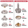 Spurtar Heavy Duty Snap and Fasteners Kit Adjustable Snap Button