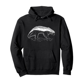 Funny Honey Badger Animal Clothing Art Drawing Gift Kids Men Pullover Hoodie