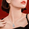 Ladybird Heart Locket Chain 925 Sterling Silver Dog Paw /