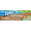 Ziploc Compostable Snack and Sandwich Bags for On-the-Go Freshness, 20