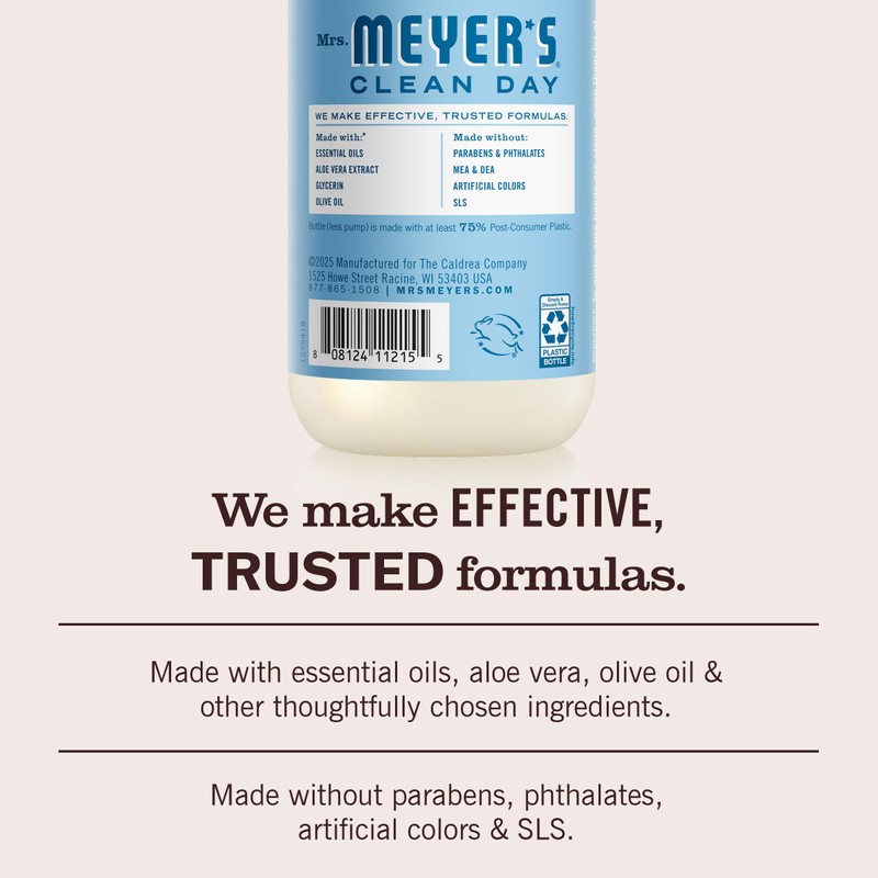 MRS. MEYER'S CLEAN DAY Hand Soap, Rain Water Scent, 12.5