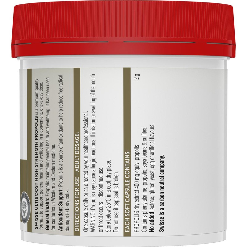 Swisse Ultiboost High Strength Propolis 2000mg Soft Capsules, 210 Capsules,