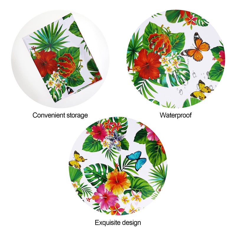 PHOGARY 3 Pieces Tablecloths for Hawaiian Party Decoration, Luau Party