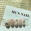 Snow Tweed Nail Tips - Lipstick / 눈꽃트위드 네일팁 -