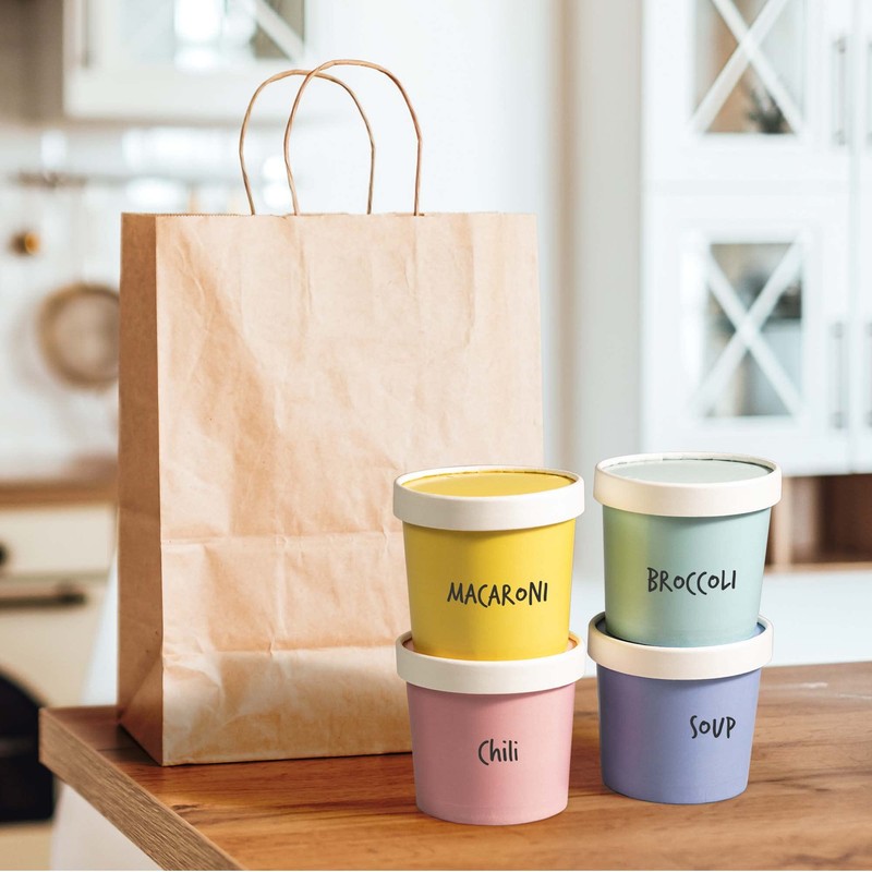 MATICAN Paper Ice Cream Cups with Lids, 40-Pack 325ml Soup