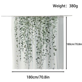 FAIRYGATE Garden Shower Curtain Outdoor Polyester Fabric Waterproof Bath Curtain Digital Painting Pattern for Shower Stall Bathroom Curtains with 12 PCS Hooks (180x180cm) B9606