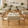 PARTISKY Natural Spandex Square Tablecloths 34x34 Inch, Wrinkle Free Fitted