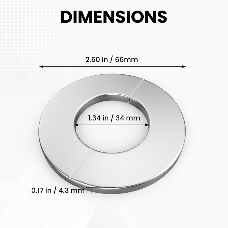 Wall Split Flange, HONSNKS 3Pcs Self Adhesive Round Escutcheon Plate