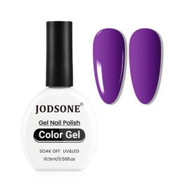 JODSONE 16.5ml Gel Nail Polish Dark Purple Polish Dark Purple Color High Gloss Soak Off U V Gel Nail Manicure Salon DIY at Home