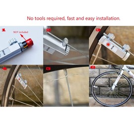 Boolavard Waterproof Cycling Wheel Light 20 LED Bike 2.2m String Wire Spoke Bicycle Tire Lamp Night Warning Safety Flash Light for Bicycle