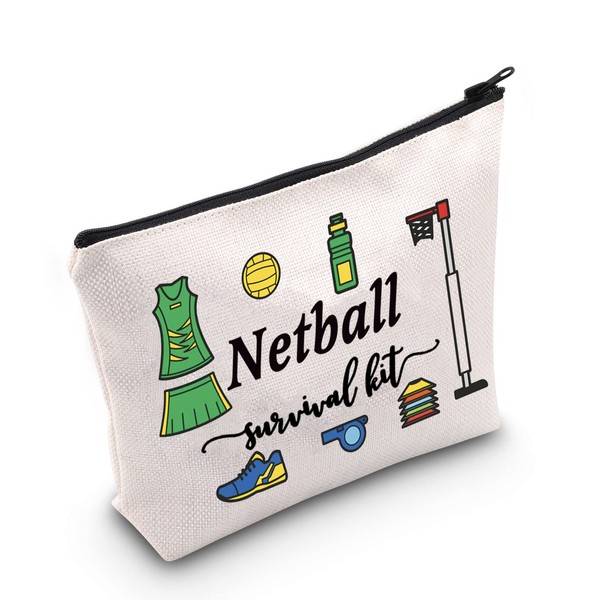 Netballspieler Geschenk Netball Sport Geschenk Netball Survival Kit Kosmetik Tasche