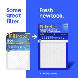 Filtrete 16x25x1 Air Filter, MERV 13 MPR 1900, Allergens, Bacteria, Viruses & Air Pollutants, 3-Month AC/Furnace Filter, Cleaner Air Reliable Airflow, 4 HVAC Filter (Act Size 15.62x24.62x0.78 in)