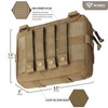 WYNEX Tactical Molle Admin Pouch of Tri-Fold Open Design, Molle