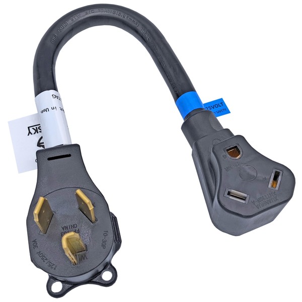 Fullsky FC-103TT 10-30P to TT-30R Adapter Male NEMA 10-30P 30Amp