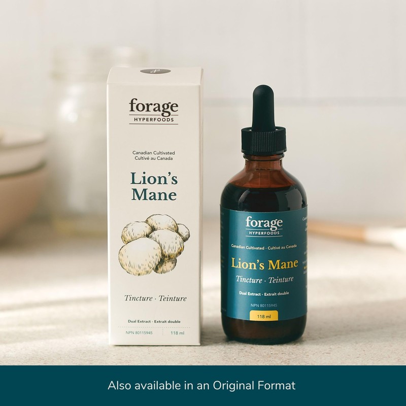 Forage Hyperfoods - Lion’s Mane Tincture, With Premium Mushroom Extract,