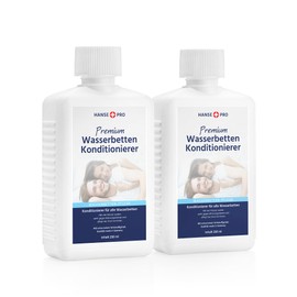 Hanse Pro Wasserbetten Konditionierer – Premium Pflege für Wasserbetten gegen Gerüche & Bakterien – Algenstopp, Klarwasser, langlebiger Matratzenkomfort – Made in Germany - Vierkantflasche (2, 250)