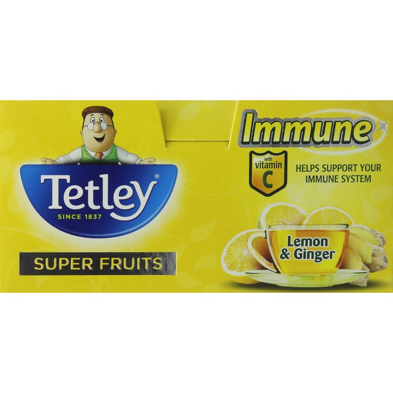 Tetley Super Fruits Immune Lemon & Ginger, 20 Tea Bags
