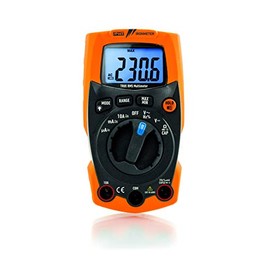 HT Instruments Ultra Resistant TRMS Digital Multimeter up to 600 V AC / DC with Built-In LED Lamp, 1 Piece, Iron Meters