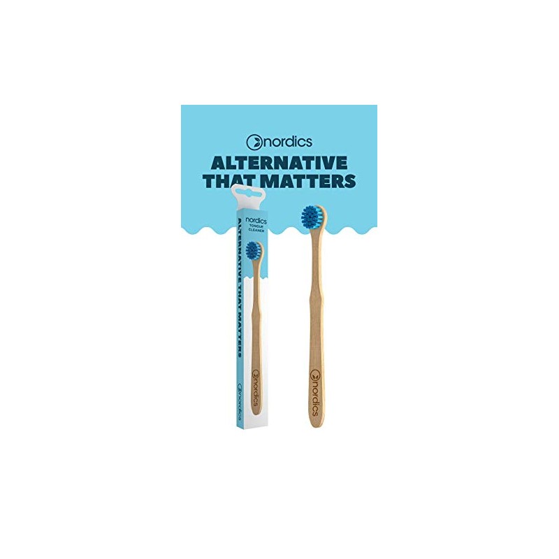Nordics Organic Care Eco Bamboo Tongue Brush Bristles Blue 14