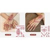Mehndi Stickers 12Pcs Temporary Tattoo Fake Tattoos Waterproof Tattoos Sticker