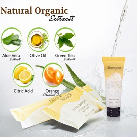 All in Kit Hotel Toiletry Set Hotel Bar Soap Shampoo Conditioner Body Lotion Bath Gel 5-Piece Toiletry Kit Total 150 Pieces Per case